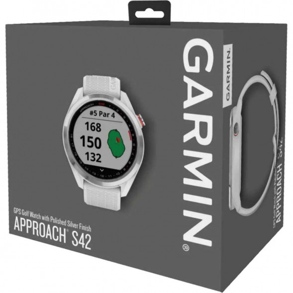 Умные часы для гольфа Garmin Approach S42, белый 010-02572-01 в Белгороде