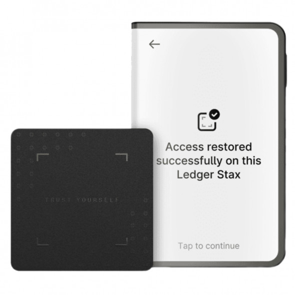 Аппаратный холодный криптокошелек Ledger Stax c чехлом Magnet Shell Black + Recovery Key в Белгороде