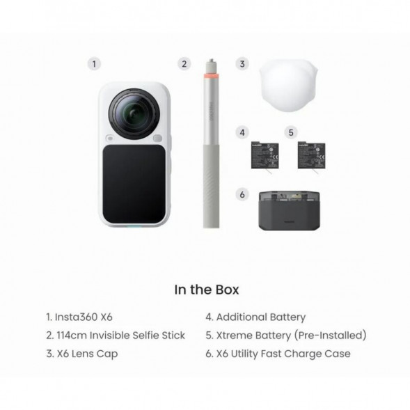 Экшн-камера Insta360 X6 Essentials Bundle, White в Белгороде