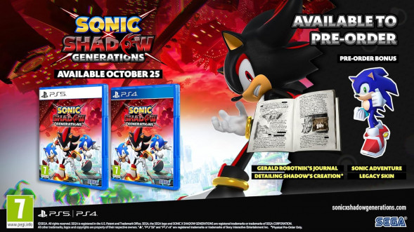 Игра Sonic x Shadow Generations Day One Edition [PS4, русские субтитры] в Белгороде